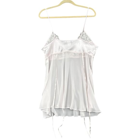 Linea‎ Donatella White Embroidered Lace Spaghetti Straps Lingerie Camisole Large - Picture 2 of 6